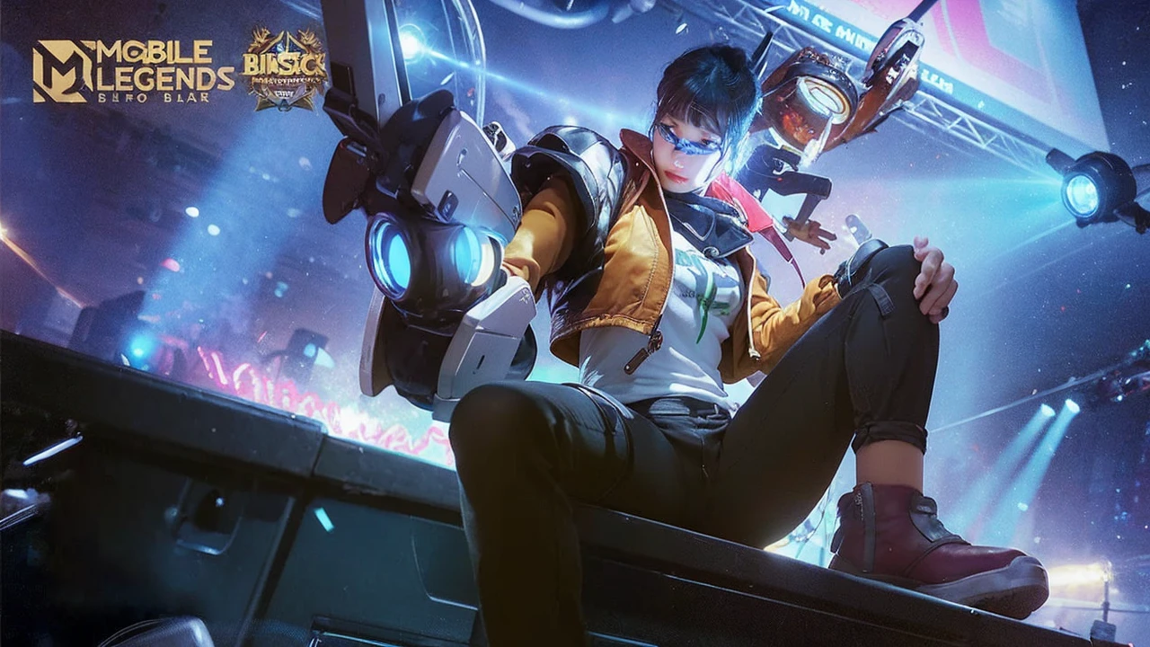 ​masterpiece、flat-colors、depth of fields、lens flare 1 girl、、Brown hair、watching at viewers　　　black suspenders　　　bulging big breasts　　　 　 Armpit sweat　perspiring　Side of both hands　　walls: 　Black pants, Black jacket chain　　　　　arma　Gaze　　　Small face　Bangs Upper Eyes　flank　masks　Colorcon