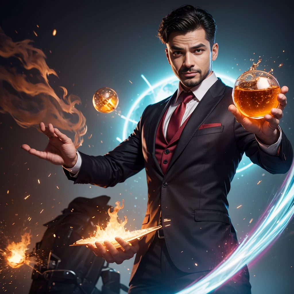 1 online casino ad, Text "I&#39;m loading chips", magic effects