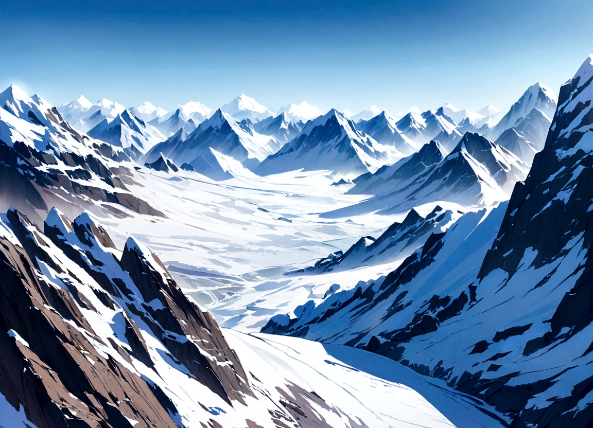 Photo quality、Snow Mountain、Great view、mountains、Genuine、detailed、color、High resolution、超detailed