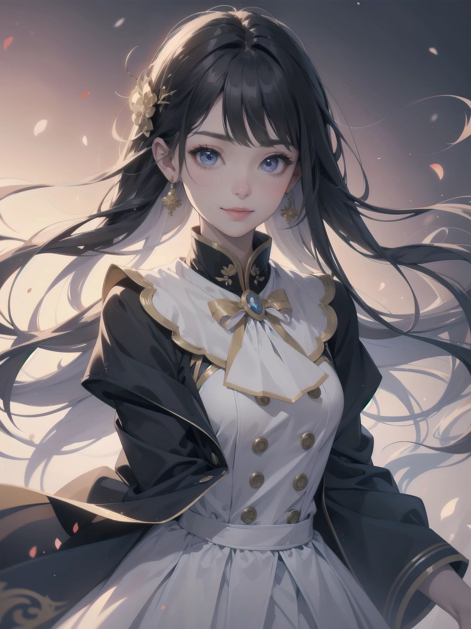 Masterpiece of detail, top quality, 1 girl, 独奏, Enhanced Dynamic Perspective，Cute pretty beautiful girl，Brand JK uniform，Look at me and smile，Simple Background，Masterpieces，high quality，16K resolution，Super quality，Accurate，Cinema Lighting，

