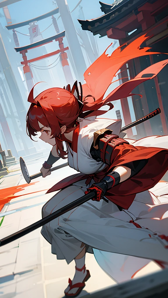 Shrine Maiden vs. Defeated Samurai（armor）
Japanese Shrine Battle Broom