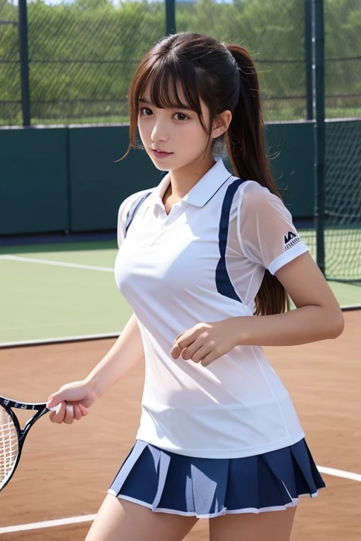 high school girl､Idol､Tennis Wear､See-through