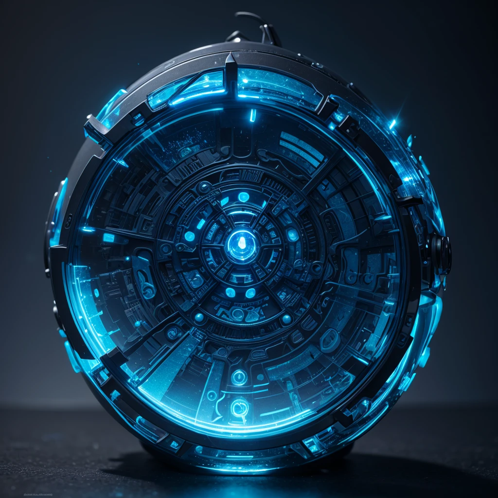 mysterious, Magical, artifact, glows with blue light, Super detailed, 8 k