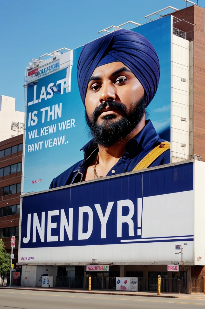 Jaspreet name written on big billboard