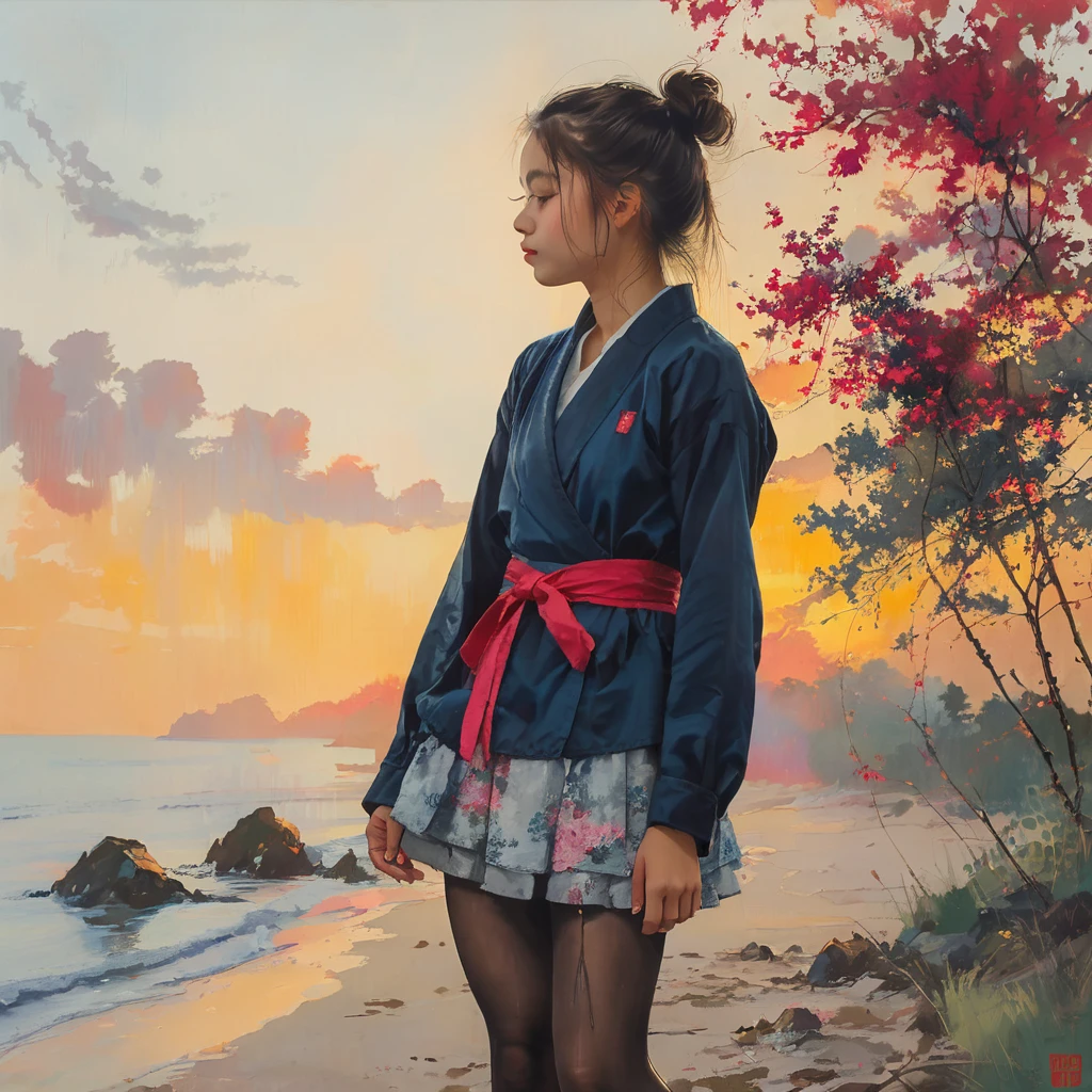 Girl holding knees