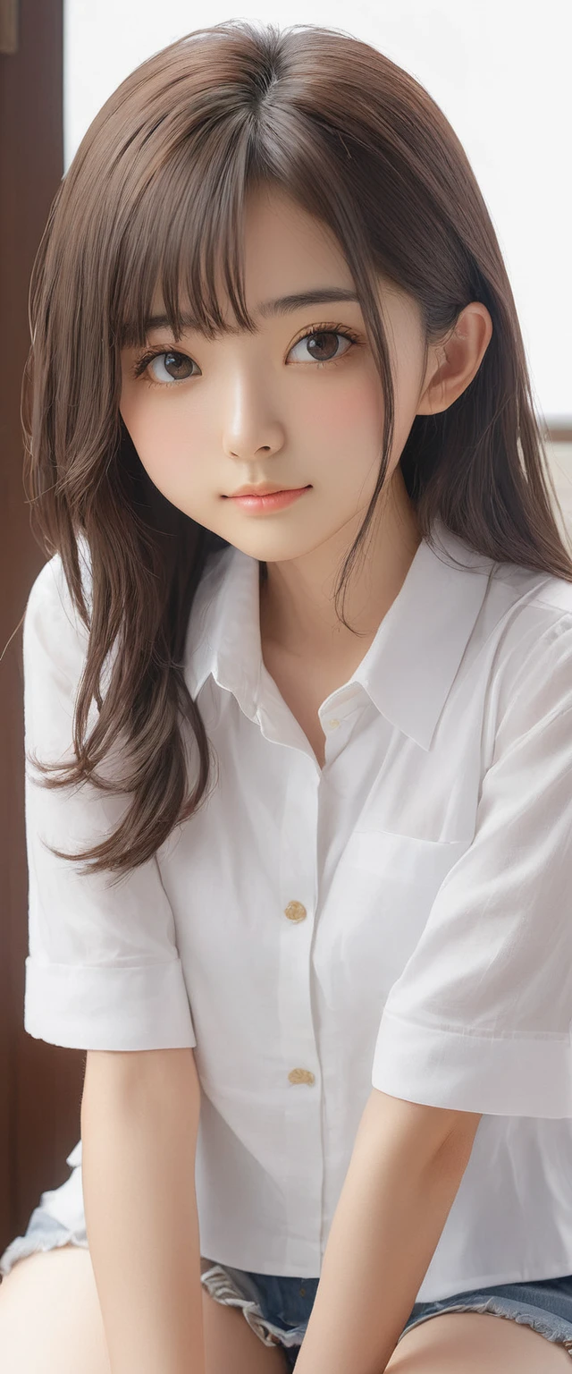 (masterpiece, Highest quality:1.2), One girl, alone,bony body、15 years old