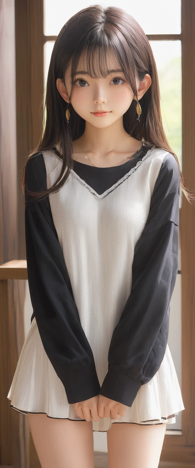 (masterpiece, Highest quality:1.2), One girl, alone,bony body、15 years old