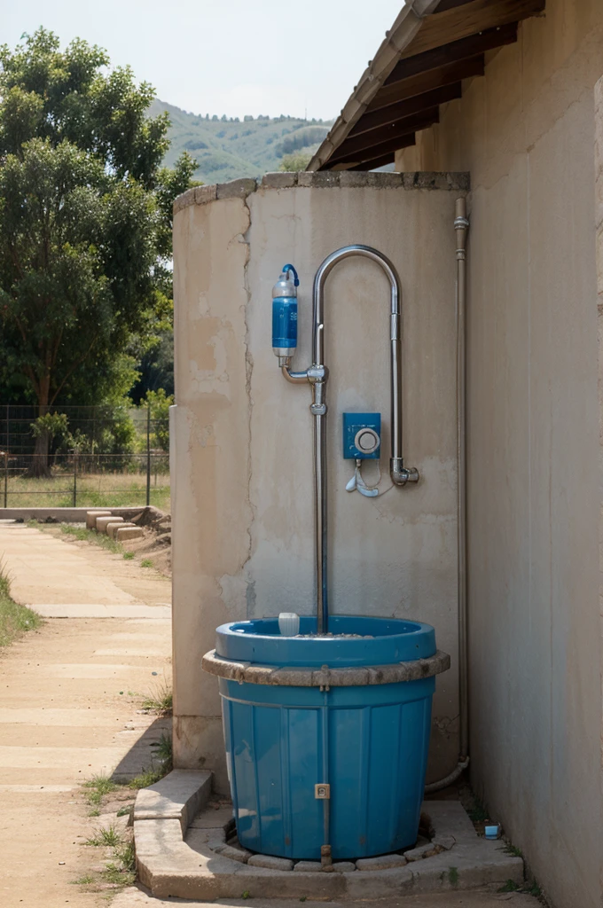 a drinking water supply system with all its elements