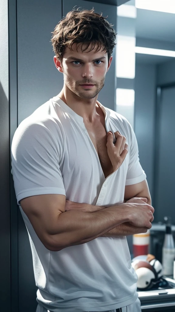 Jamie dornan, an award winning photograph of a (handsome man:1.1), detailed, trending on artstation