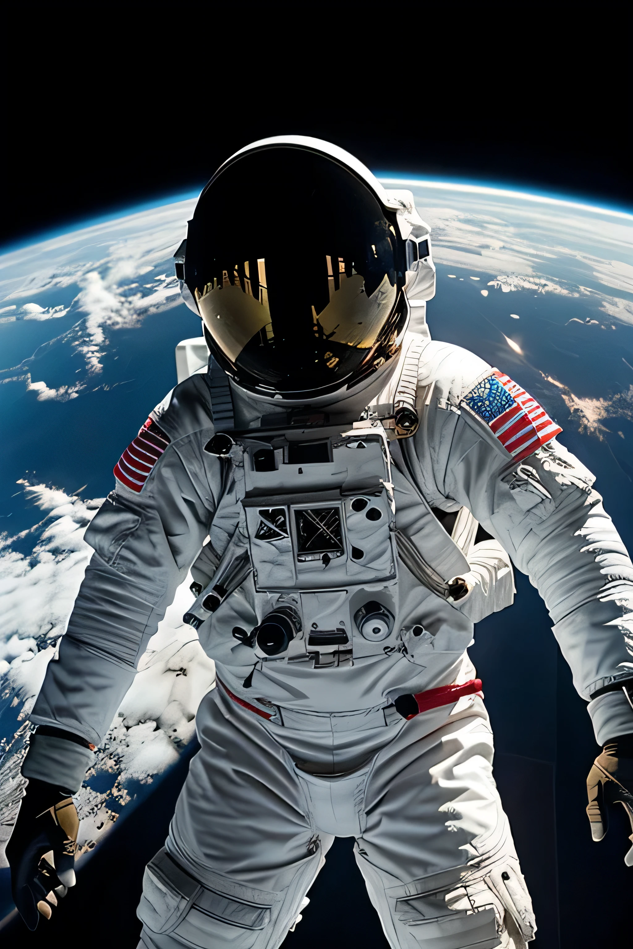 astronaut is in the empty space
