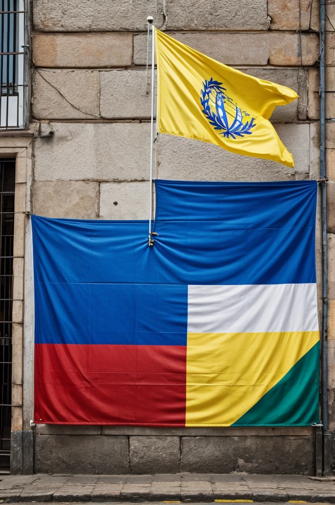 A flag of Colombia and it says virtual store