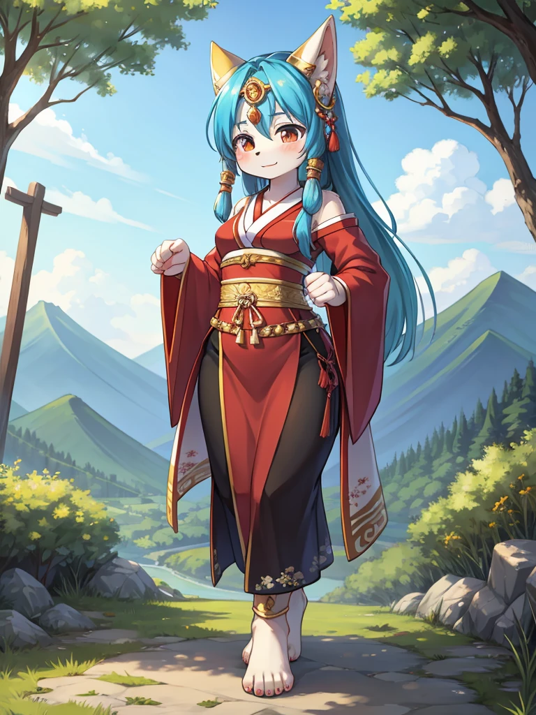 Fertility Goddess , clothed , Original Japanese Landscape