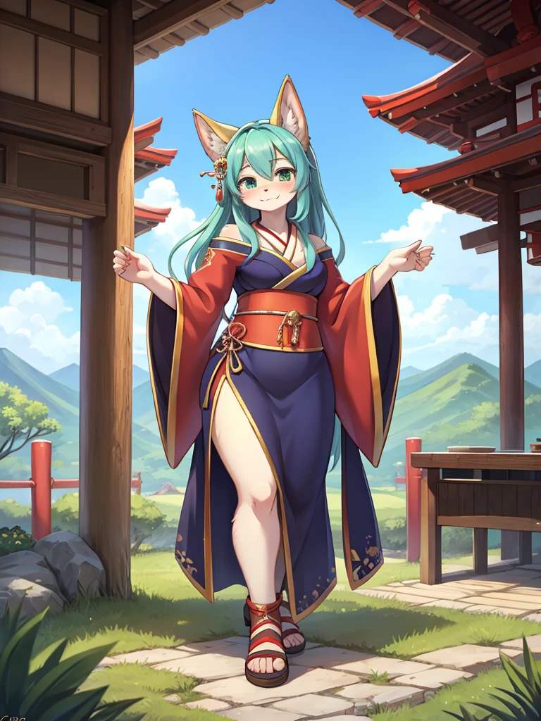 Fertility Goddess , clothed , Original Japanese Landscape