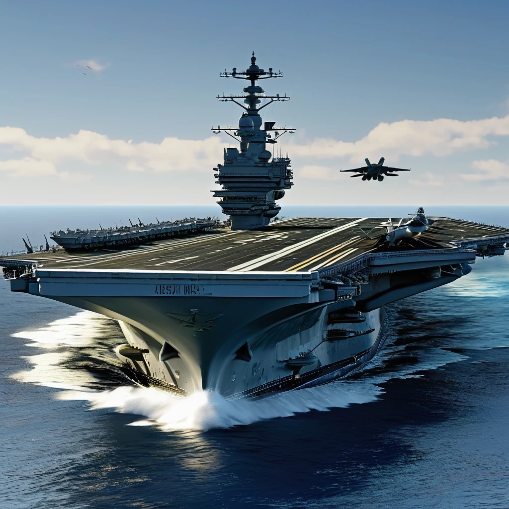 aircraft carrier, 8K,Masterpiece, Very detailed, Highest quality