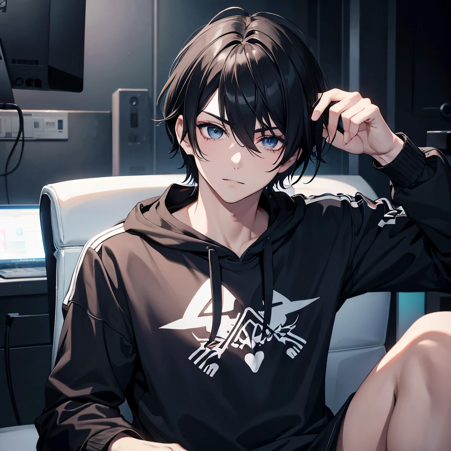 Emo boy, gamer Handsome, stylish, cool, high image quality