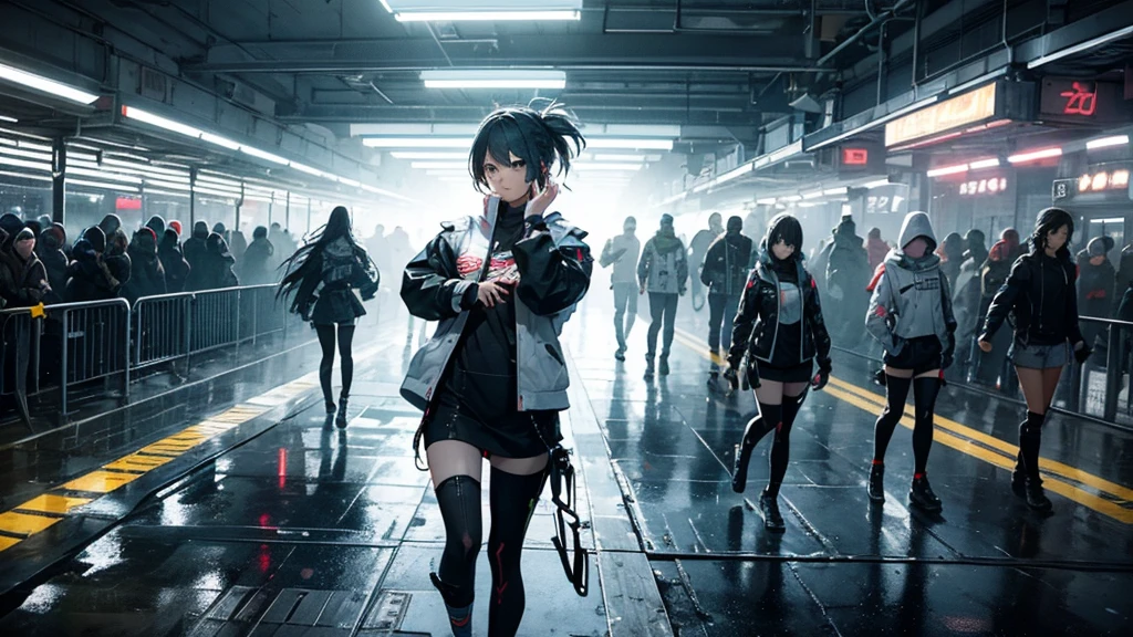 (Verse 2) Hustle in the motherboard lanes, my verses run like coded trains, Pixelated rain in the concrete veins, Drop the bass, let's break these chains. With every step, the ground shakes, a revolution in the wakes, Synthesized voices, this anthem stakes, In a world where the night never fades.