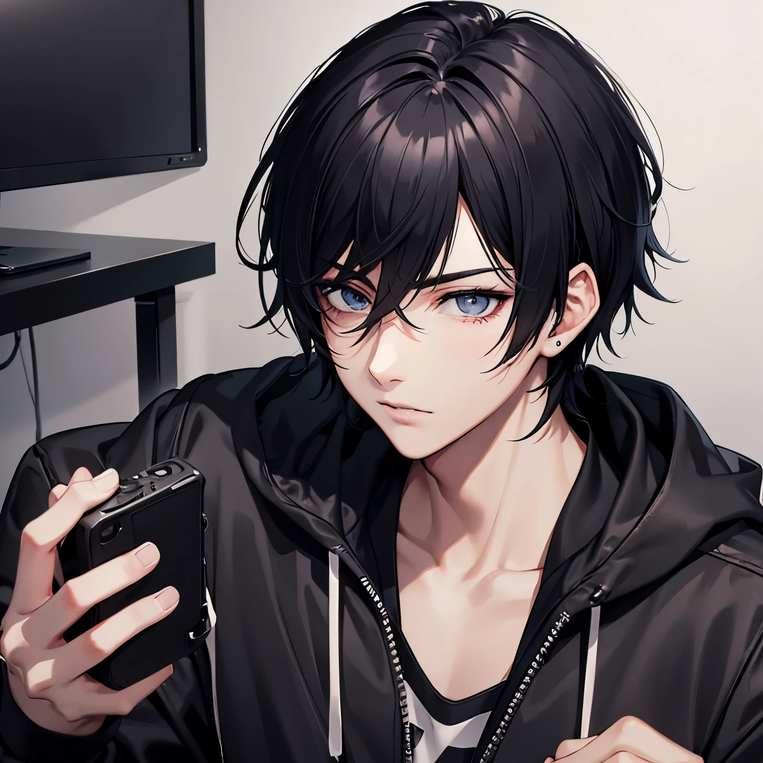 Emo boy, gamer Handsome, stylish, cool, high image quality