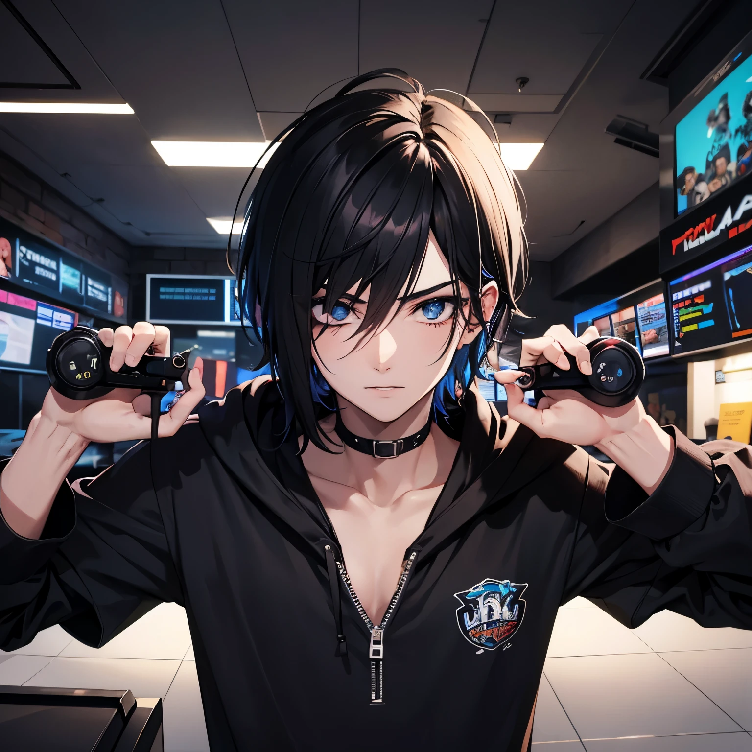 Emo boy, gamer Handsome, stylish, cool, high image quality
