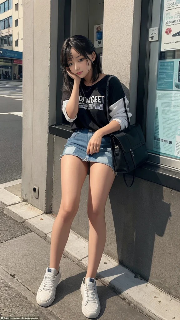 ((A beautiful girl alone in a big city)), Like a discarded empty can, ((Nowhere to go)), Until we know everything about each other, If it's love, then let's just sleep forever, (We won't leave until the end of the world), (-yeld ruay girl, Baby Facel Face), Beautiful breasts, Childish clothing, (At a loss), ((Yurakugai at night)), (Detailed eyes and face:1.4, Professional photography techniques), (Highest quality, 8K, masterpiece:1.2, RAW Photos), (Gaze at the viewer, A look of hope:1.3), ((Solicitation of compensated dating))