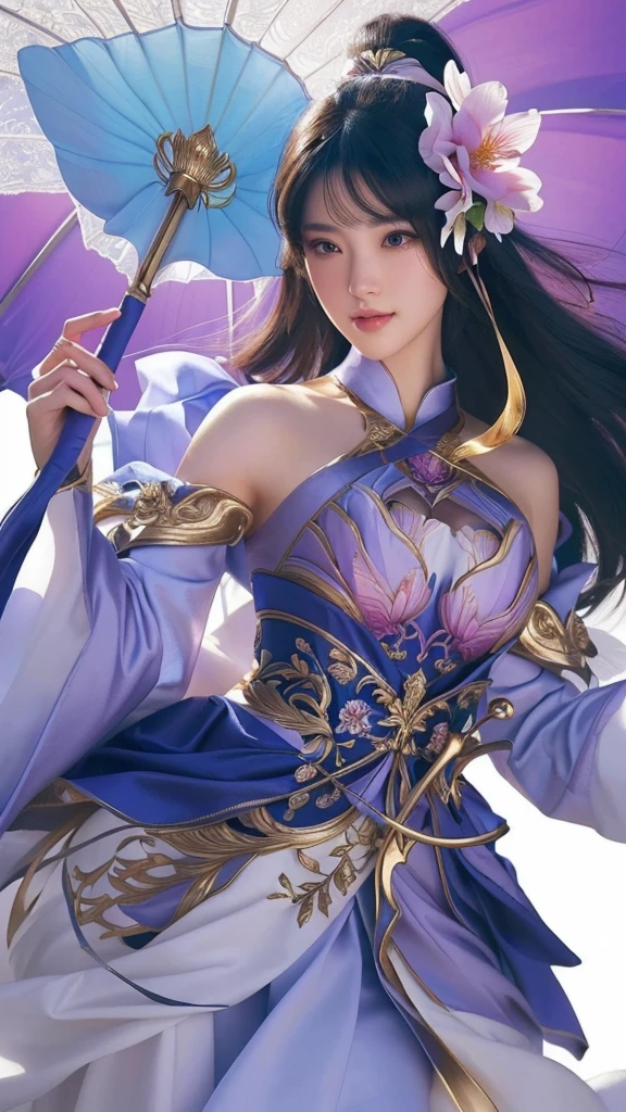 Beautiful a close up of a woman holding a flower and a staff, extremely detailed artgerm, artgerm lau, style of artgerm, artgerm detailed, ! dream artgerm, style artgerm, trending artgerm, realistic