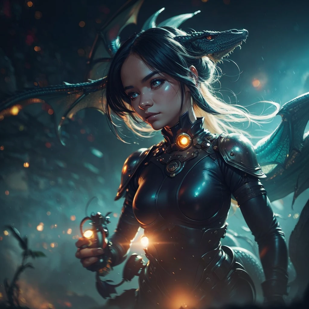 Dragon girl, (BOKEH) dreamy background, engaging perspective, captivating gaze, (deep, immersive) steam ambiance, (artistically) blurred foreground, mist, (secretive), best quality, anomaticaly correct, 4k, 8k