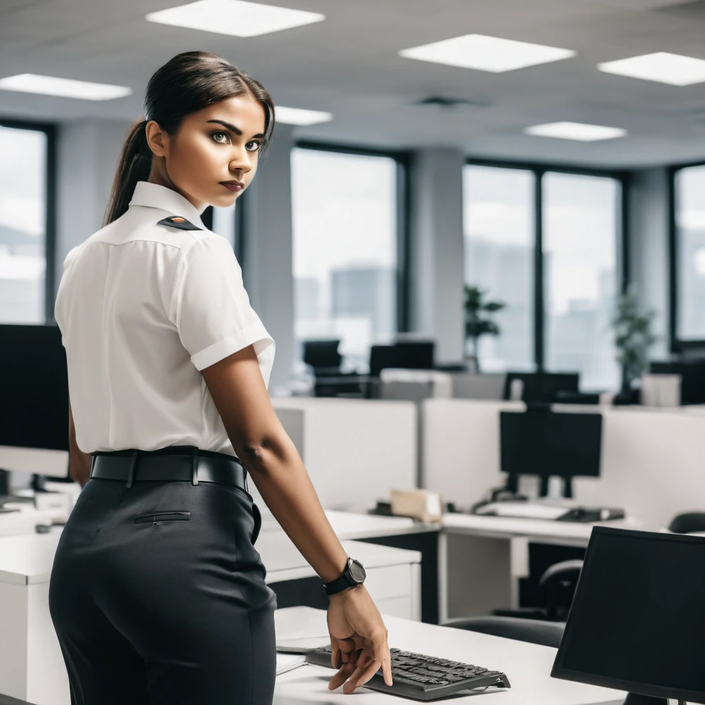 woman as security in office 