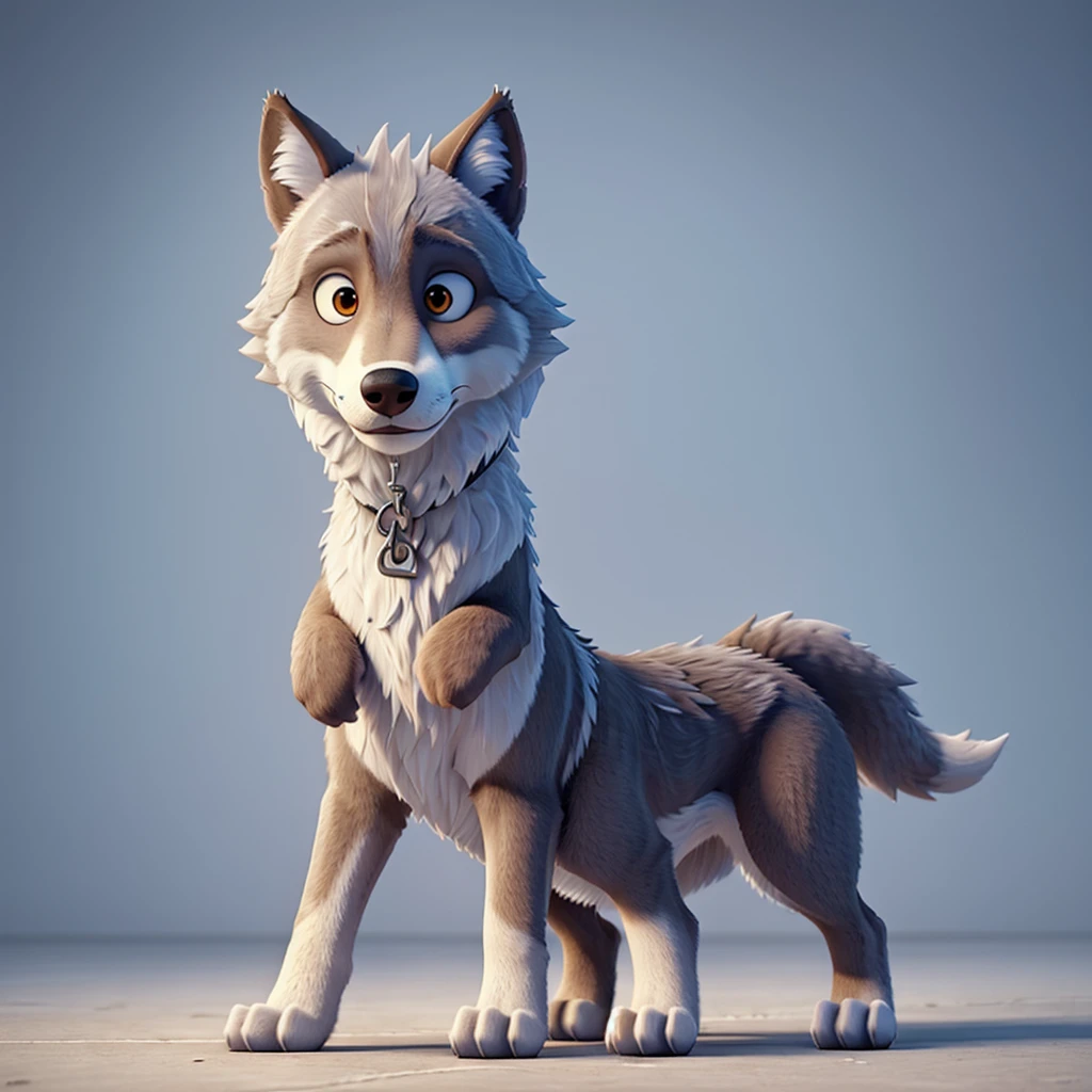 A wolf with his dick out