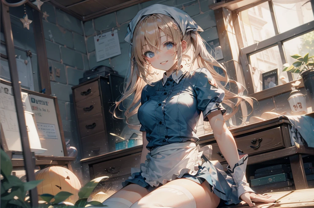 (Tabletop, Highest quality:1.2), Cowboy Shot, alone, One Girl, Kaho Hyuga, smile, View your viewers, Holding Tray, Twin tails, Head scarf, Maid, Frills, Blue Shirt, Waist apron, Puff short sleeves, Blue Skirt, Thighs Thighs Thighs Thighs, White glow,
One Girl, Sex, On the bed, throw, , Mission Grab, Missionaries, Tabletop, Highest quality,Mission Grab,Doggie Grab,kawashiro nitori