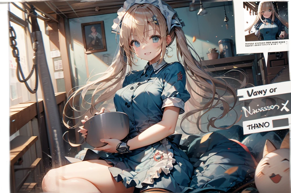 (Tabletop, Highest quality:1.2), Cowboy Shot, alone, One Girl, Kaho Hyuga, smile, View your viewers, Holding Tray, Twin tails, Head scarf, Maid, Frills, Blue Shirt, Waist apron, Puff short sleeves, Blue Skirt, Thighs Thighs Thighs Thighs, White glow,
One Girl, Sex, On the bed, throw, , Mission Grab, Missionaries, Tabletop, Highest quality,Mission Grab,Doggie Grab,kawashiro nitori