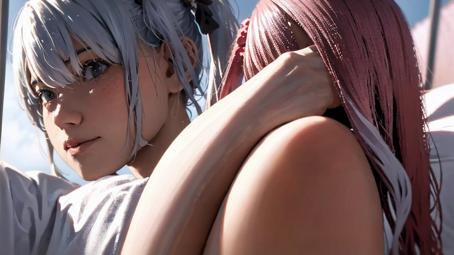 Absurd, High resolution,
BREAK
looking at viewer, Cowboy Shot, (From below:1.5)
BREAK
(Bright colors:1.3)
BREAK
(One Girl:1.3), White hair, Twin tails、Hair Ornaments、((Condom Creampie、Splash、Red eyes, (Long Hair:1.5), (Thighs:1.3), Large breasts,Nipples、Pale pink areola,、((Full nudity)) 、Embarrassed、I'm in trouble.、Open Mouth, (Nedium Chest:1.3)、Sweat around the girl, Dripping with sweat, ((Looking down, Looking at the Viewer, Perfect legs, Asig butts:1.3), (Crouch, Spread your legs wide:1.5), From under the ceiling, (Shiny skin:1.1), Gust of wind (wind:1.2), Speed, A fresh breeze, Motion Blur Effect, wind
break
background (Peeing on the bed:1.3), (Women's Room:1.4), (Stand in the center of the screen:1.3)
(Daytime, Sunbeam:1.2), Depth of written boundary, Senile, Light leakage, (chromatic aberration:1.2), Daytime
