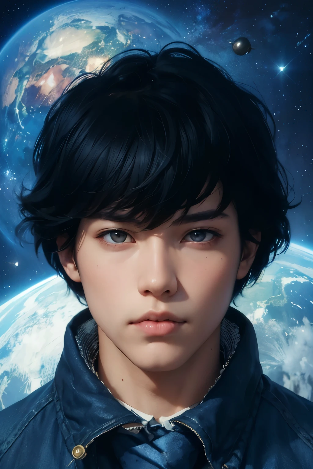 a close up of a person with a jacket and tie, makoto shinkai and tom bagshaw, portrait anime space cadet girl, artgerm jsc, artwork in the style of guweiz, ross tran 8 k, edgar maxence and ross tran, yanjun chengt, ross tran and bayard wu, inspired by Yanjun Cheng