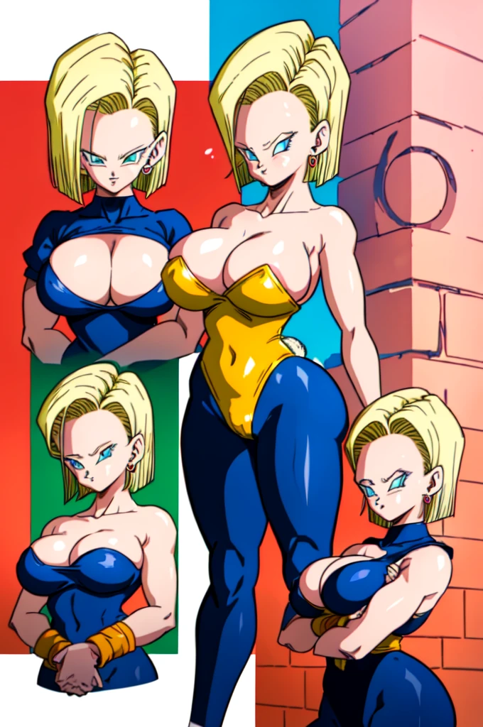 ultra detailed, masterpiece, best quality, solo, soft smile, light smile, Android 18, Dragon Ball,
1girl, blue eyes, blond hair, short hair, sexy bunny costume, playboy, big breast, big ass, neck red moño, confused face expresion, sin imperfecciones, dibujo perfecto,