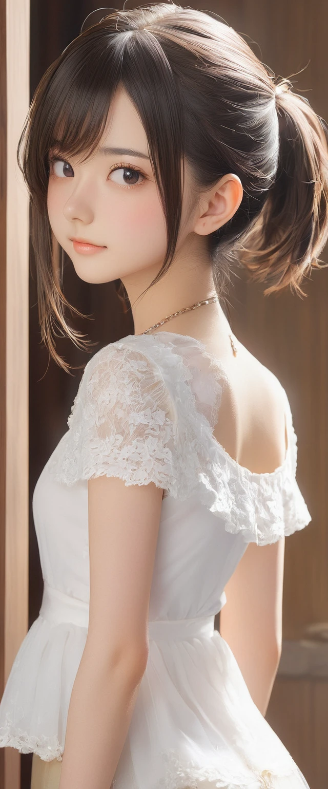 (masterpiece, Highest quality:1.2), One girl, alone,bony body、15 years old
