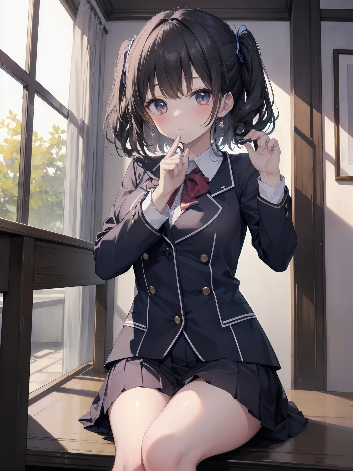 Masterpiece of detail, top quality, 1 girl, 独奏, Enhanced Dynamic Perspective，Cute PosesＪｋ，Brand JK uniform