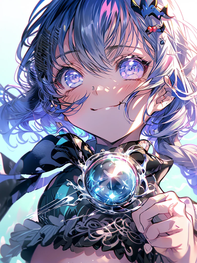 best quality, super fine, 16k, extremely detailed, delicate and dynamic, cute woman, baby face,black hair, pink eyes, A detailed eye, source_anime, high detail, hair ornament, small breasts,light blue bra, light blue panties, Two-side-up,smile、Young features, looking at viewer, (white background:1.3),long-sleeve,fluffy sleeves, fluffy hair、Elementary school girls, Put your hand on your face, hair clips、Black Stockings,standing, underwear,(Mixed wrestling:1.3),、age girl、belly button、skirt、cute、beautiful illustrations, highest quality, pretty girl,beautiful girl、clear face、 half girl、pastel colour ,blonde、black hair、smile、blush、にこやかなsmile、thighs、Devil girl and angel girl、two girls、fantasy、fantasy、perfect hands、five fingereet、facing each other、