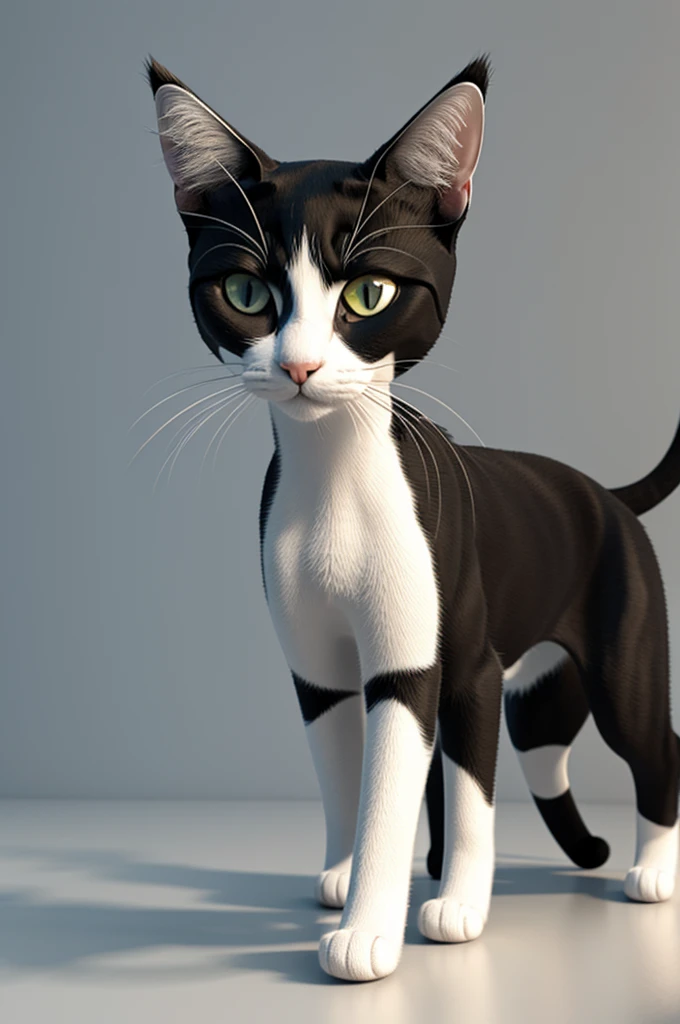 skinny cat in 3d