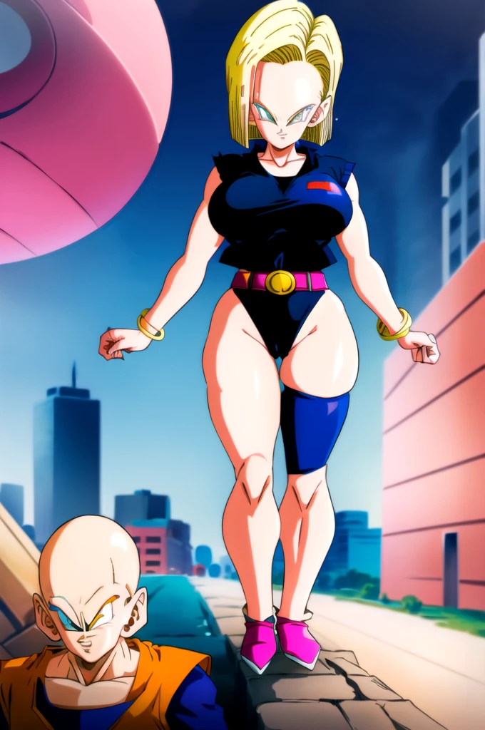 ultra detailed, masterpiece, bist quality, Alone, soft smile, light smile, Android 18, Dragon Ball,
1girl, blue eyis, blond hair, short hair, big breast, big ass, confused face exprision, sin imperfeccionis, perfect drawing,Best Quality, High Definition, Y18, 1 girl, Android 18, Alone, by rubio, blue eyis, belt, Cowboys, perla_collar, bracelet, disnudo, short hair, open vest, black vest, pechos grandis, Wide hips, is, legs apart, City, (ropa disgarrada: 1.5), erotica, standing, Inexprisivo,