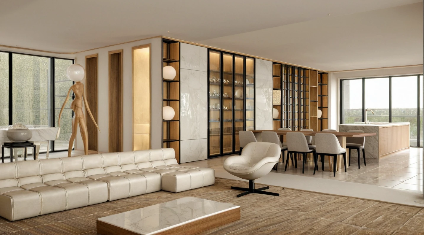 Raw photo,Masterpiece, high quality, best quality, authentic, super detail,
indoors, Groups, modern style, living room, couch, table, armchair, wooden shelf, (glass windows:1.2), tile floor, rug, bright tone
,(day:1.1),realistic lighting The lines in the architectural drawing are very crisp and well-defined,The details in this photo are remarkably crisp and clear,
The edges of the object have a crisp, sharp appearance,
The text in this document has a crisp, clean look due to the high-quality printing,