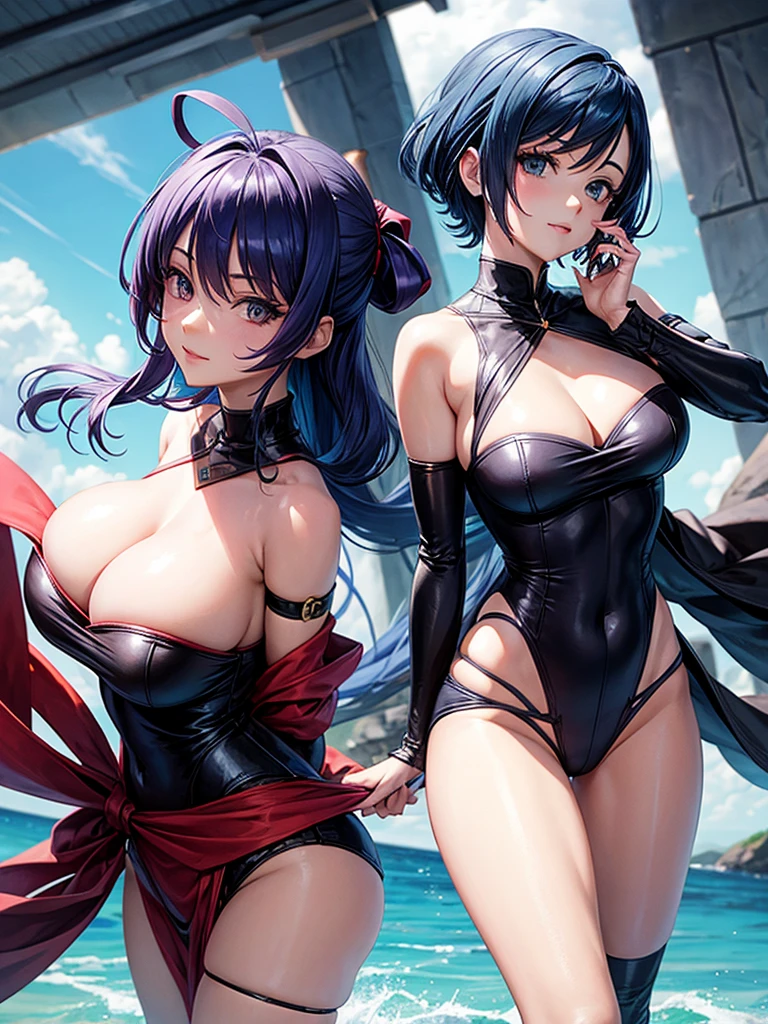 Konan de 'Naruto', showing your whole body. She must be in an elegant and determined pose, wearing the Akatsuki cloak with red clouds. Capture your blue locks styled into a bun with an origami flower attached, and your expressive amber eyes.Add details to your serious and confident expression, and include origami elements around it, like papers shaped like wings or petals floating in the air. The texture and folds of the papers must be visible, highlighting your unique skill.The background can be a gloomy scene or a desolate landscape, reinforcing the Akatsuki atmosphere. Use shadows and dramatic lighting to emphasize the details of the mantle, origami elements, and Konan's enigmatic presence