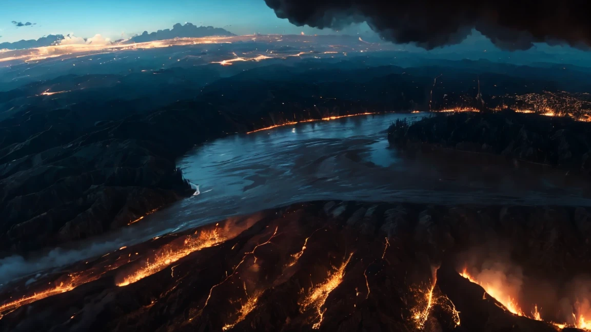 Footage of natural disasters, floods, and wildfires.