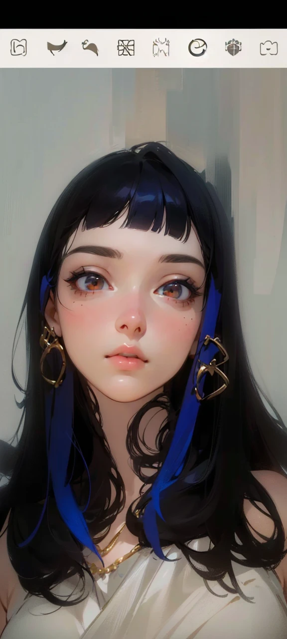 A beautiful girl with long flowing black hair, detailed face, large eyes, delicate lips, pale skin, serene expression, wearing , (best quality,8k,highres,masterpiece:1.2),ultra-detailed,(realistic,photorealistic,photo-realistic:1.37),intricate details,soft lighting,warm color tones,natural scenery
