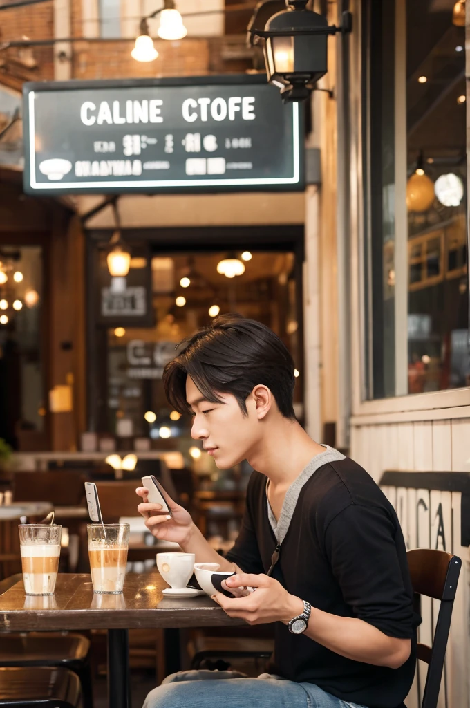 At a cafe on a date、He stares at his smartphone、Doesn&#39;t respond much when the other person is talking。There&#39;s an indifferent look on his face。on the other hand、She looks lonely even as she speaks.。In the background、I can see the logo of the cafe she has mentioned many times as her favorite.、He doesn&#39;t realize。