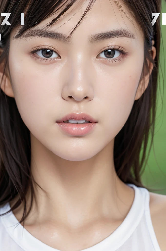 magazine cover,运动magazine cover,体育magazine cover,Beautiful and healthy tennis player,woman,close up,The eyes are sharply focused,Canon EOS R5 effect,Photo texture,Soft Lighting,8K,Ultra-clear,Ultra-realistic,Hyperrealism,masterpiece
