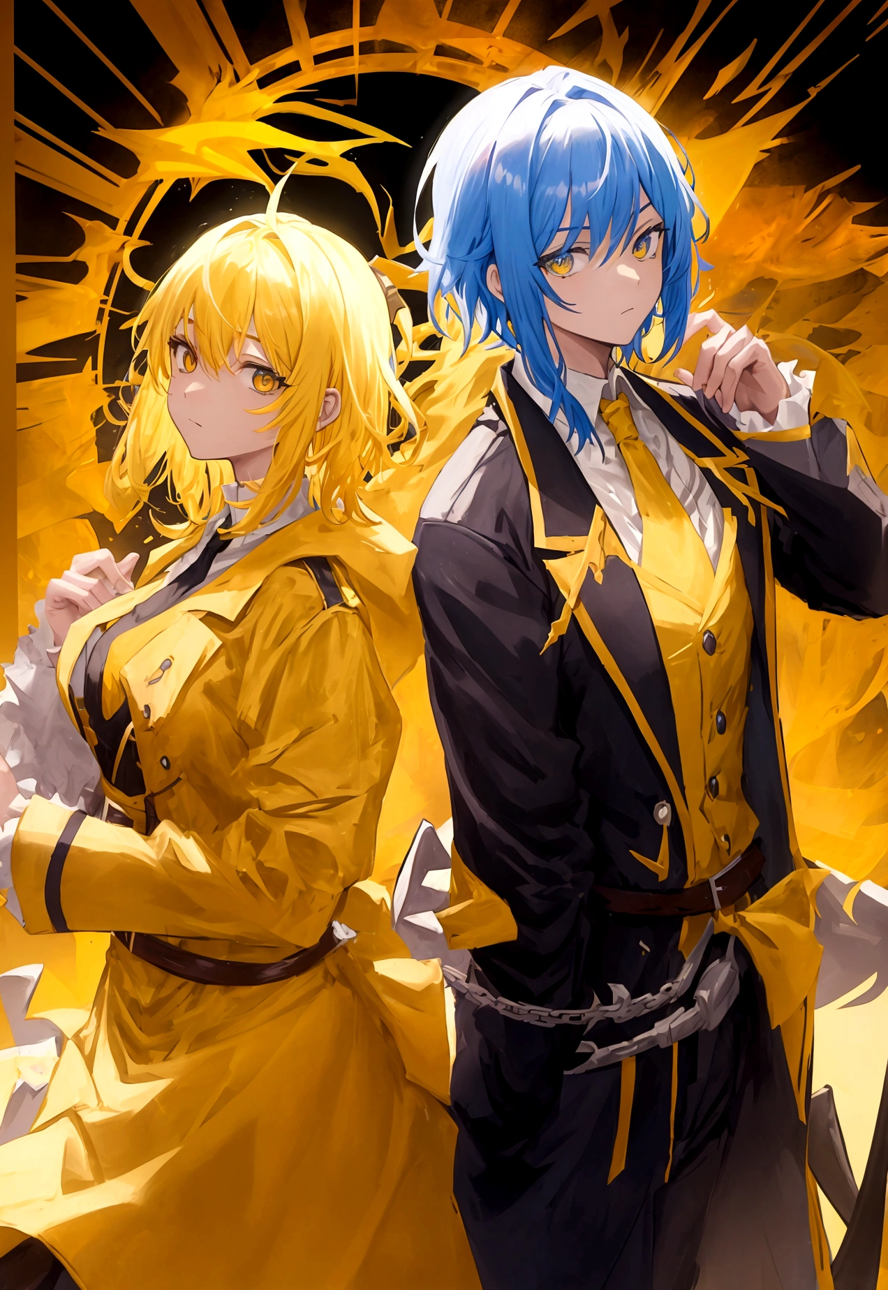 personnage masculin de demon slayer aux cheveux jaune