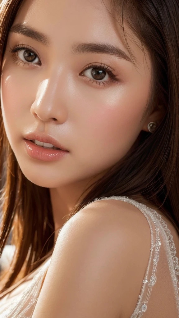 （lifelike， high resolution：1.3）， close up，A sexy Chinese girl，Merlin&#39;s Depths，Red plum blossoms，The silver silk bellyband is more charming in the cold wind，Caressing plum branches，Smile blooms like a flower，The ice and snow world is warm because of her。