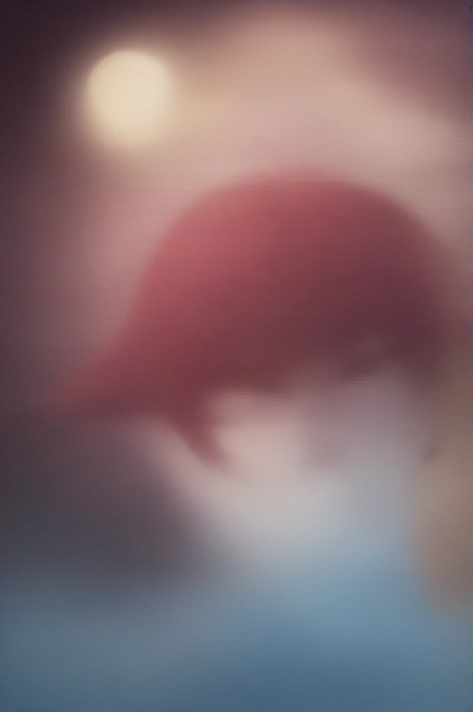 a pale hashira with medium red hair, with colorful eyes and a moon haori, with a serious expression
