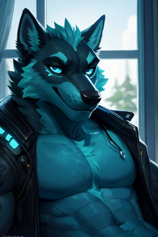 Cerberus-fortnite,best quality, masterpiece, intricate details, doctor office, chilling, stubble, sweat, blush,   looking at viewer , big chest , day, , sensual, detailed, uploaded to e621, beautiful and detailed portrait of an (((male))) uploaded to e621, zaush, foxovh, movie lighting, thicc, alone, detailed, 8k res, hires, detailed eyes, good anatomy, good perspective, towards viewer, by bebebebebe, by sicklyhypnos, by gerkk, by orf, nice hands, perfect hands, happy, romantic, ray tracing lighting, rtx on,  best quality, masterpiece, perfect anatomy, detailed picture)),