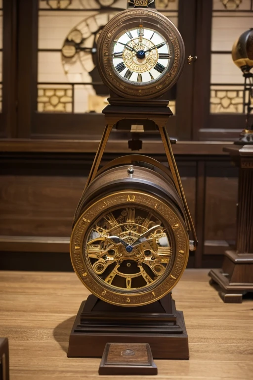 Many little people are working inside the mechanical clock。