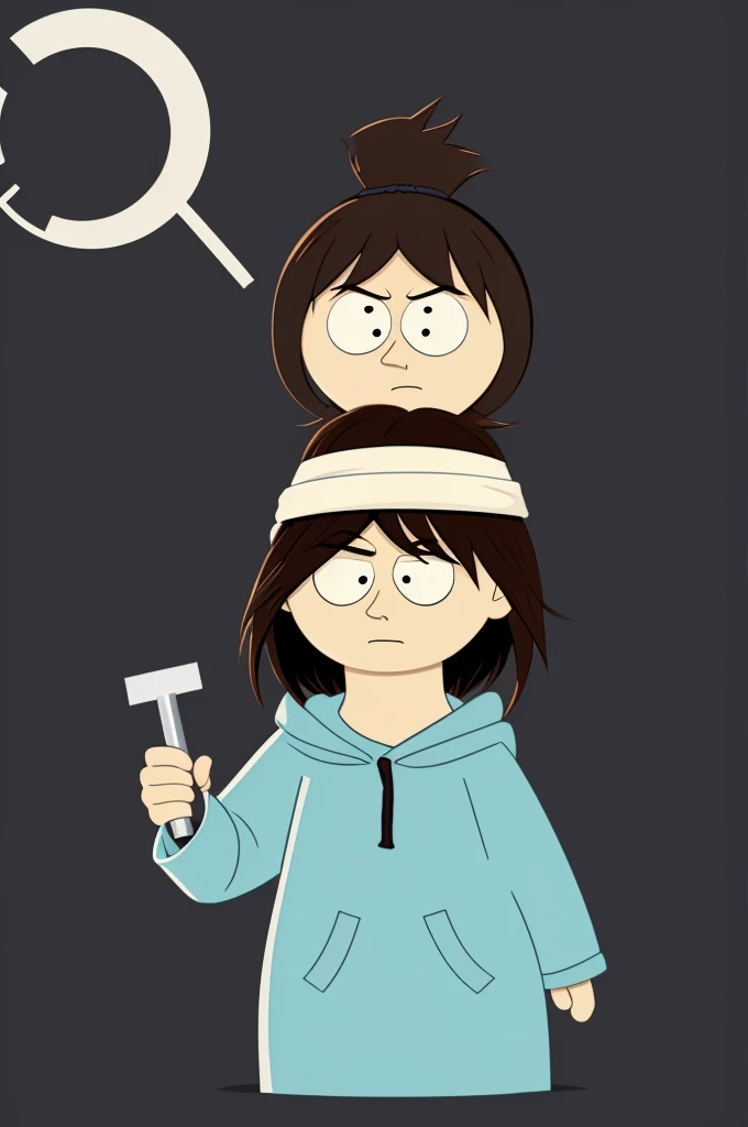 An animated comic character in the style of towelin from southpark but it is a key and its name is KEYMBERLY, it is a female character