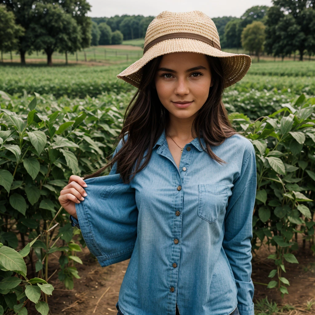 Farmer girl, invisible clothes